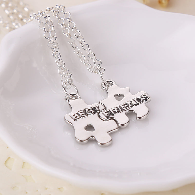 Fashion Two-petal Puzzle Pendant Necklace Sweater Chain