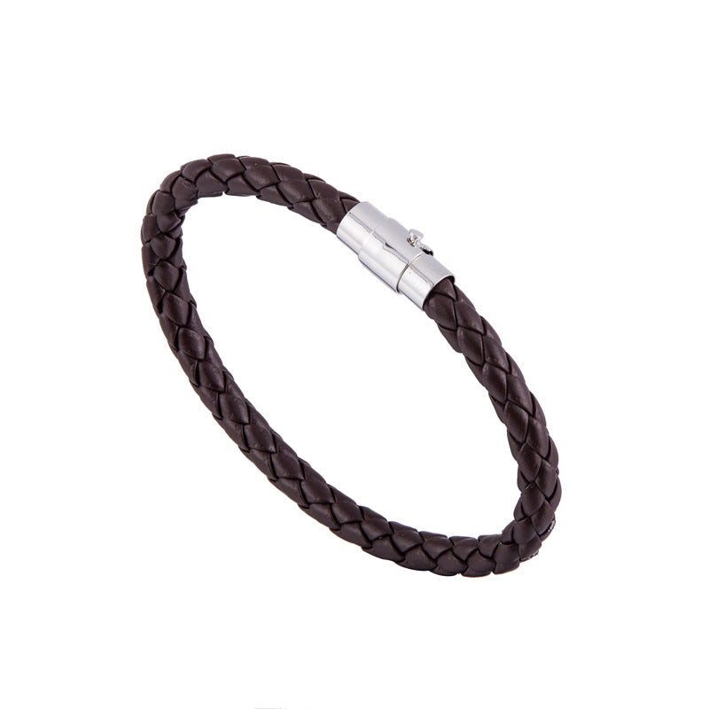 Woven Bracelet Studded Leather Couple Bracelet