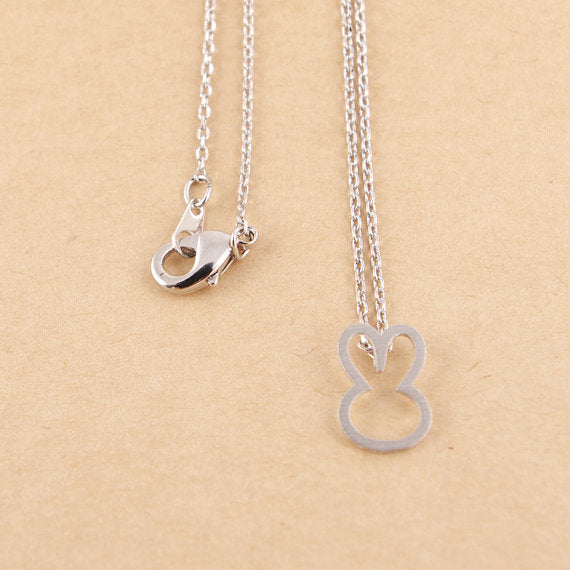 New Alloy Necklace Female Rabbit Head Pendant Collarbone Chain