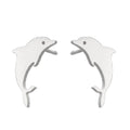 New Style Earrings Stainless Steel Plating Simple Cat Dolphin