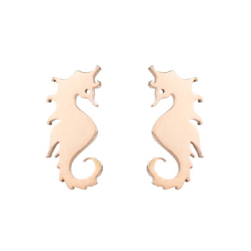 New Style Earrings Stainless Steel Plating Simple Cat Dolphin