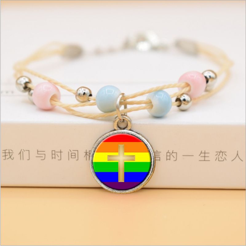 Rainbow Gay Bracelet Ceramic Handicraftt