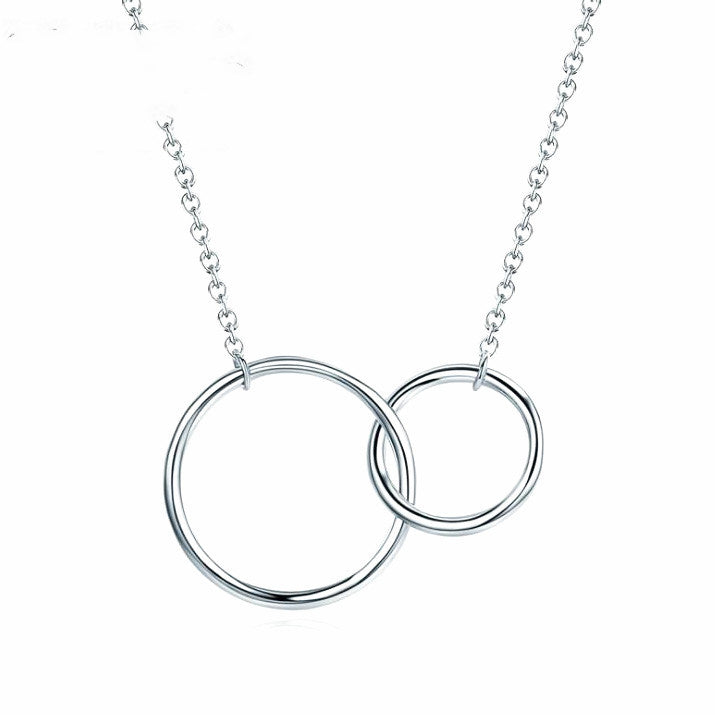 Women's Sweater Chain Double Circle Fashion Necklace