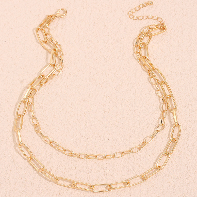 Simple And Fashionable Solid Color Metal Irregular Clavicle Chain