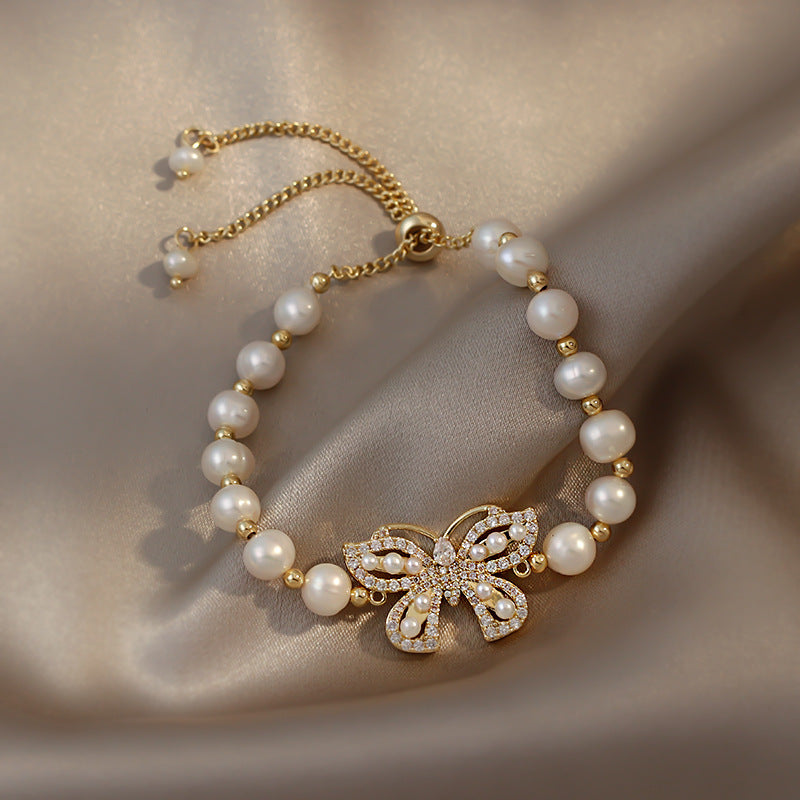 Pearl Bracelet Real Gold Plating Fashion Sweet Bracelet