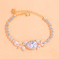 Personalized Water Drop Zircon Anklet Fashion Beach