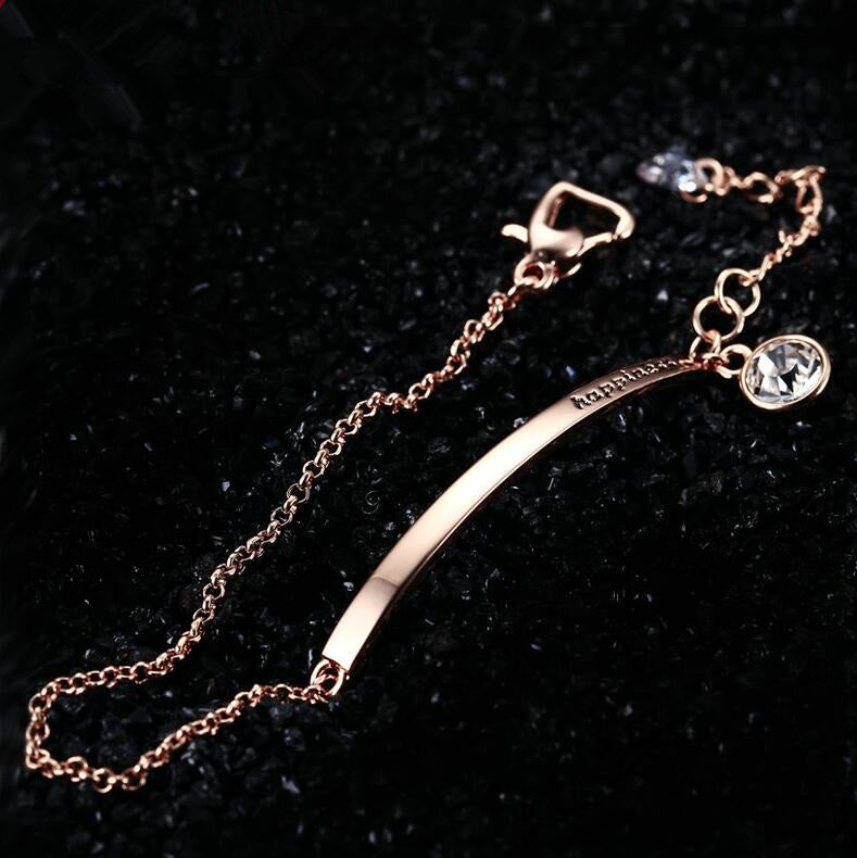 High Quality Ol Style Cubic Zirconium Gold Color Austrian Crystal Bracelet Jewelry Wholesale
