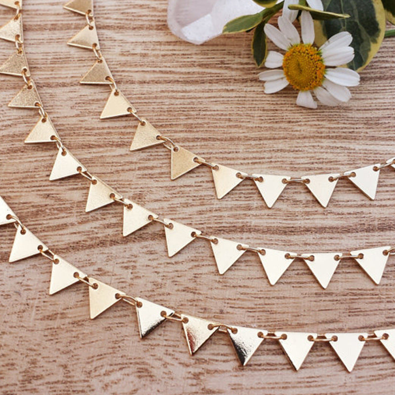 Fashion Metal Alloy Triangle New Fringed Anklet