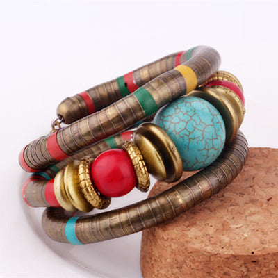 Fashion retro beaded bohemian ethnic style multi-layer bracelet bracelet jewelry