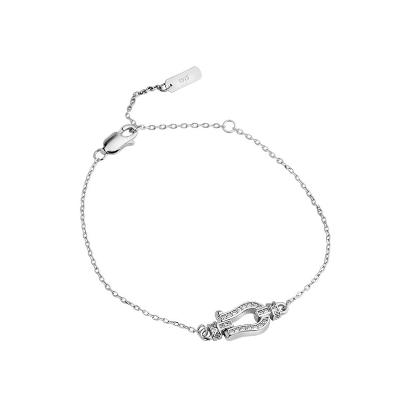 Women's Horseshoe S925 Sterling Silver Bracelet