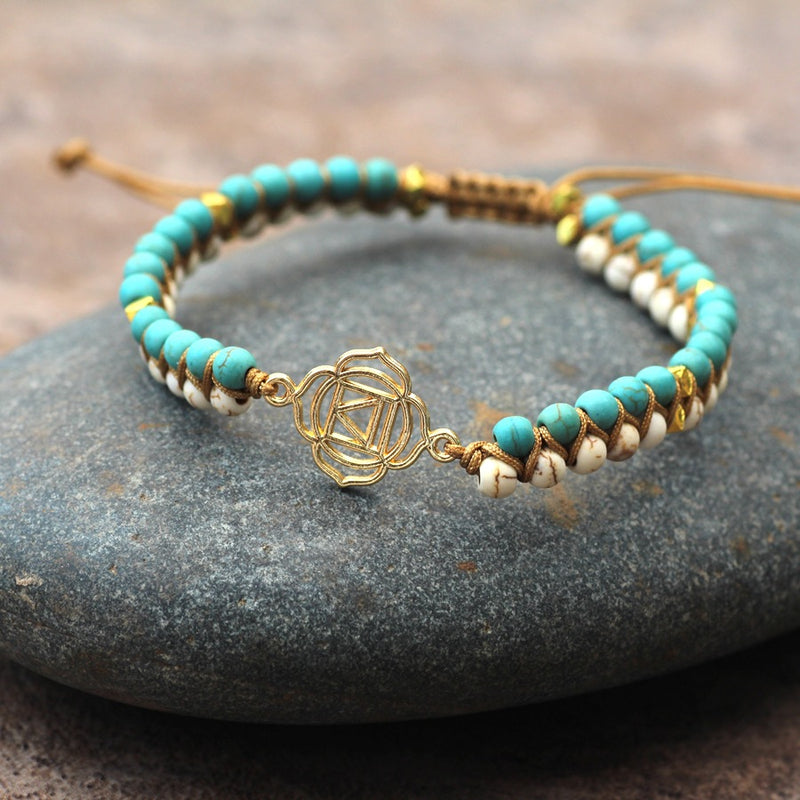 Double braided yoga bracelet