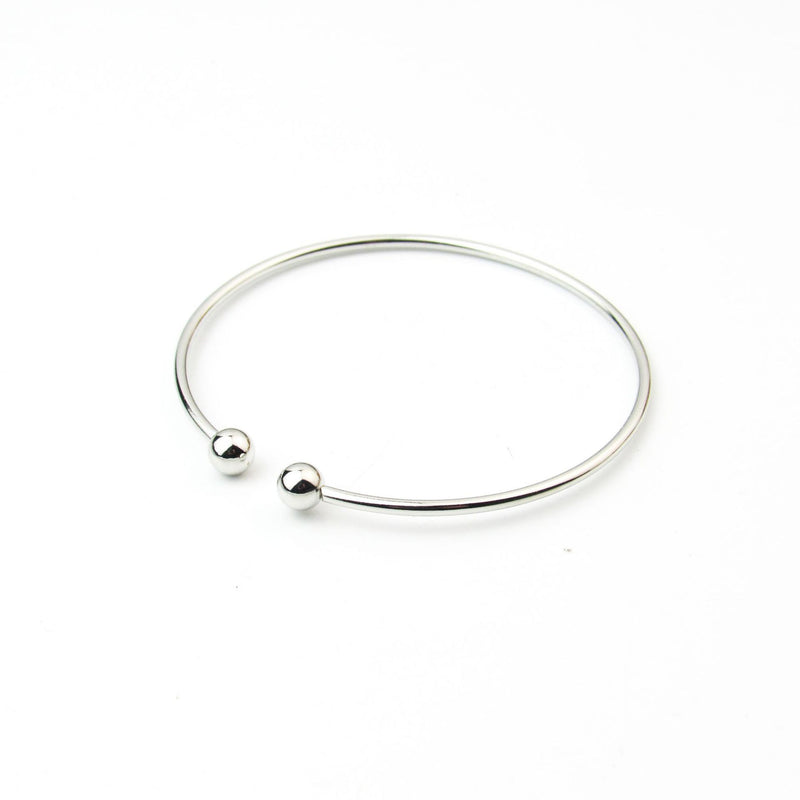 Double Ball Opening Bangle Bracelet