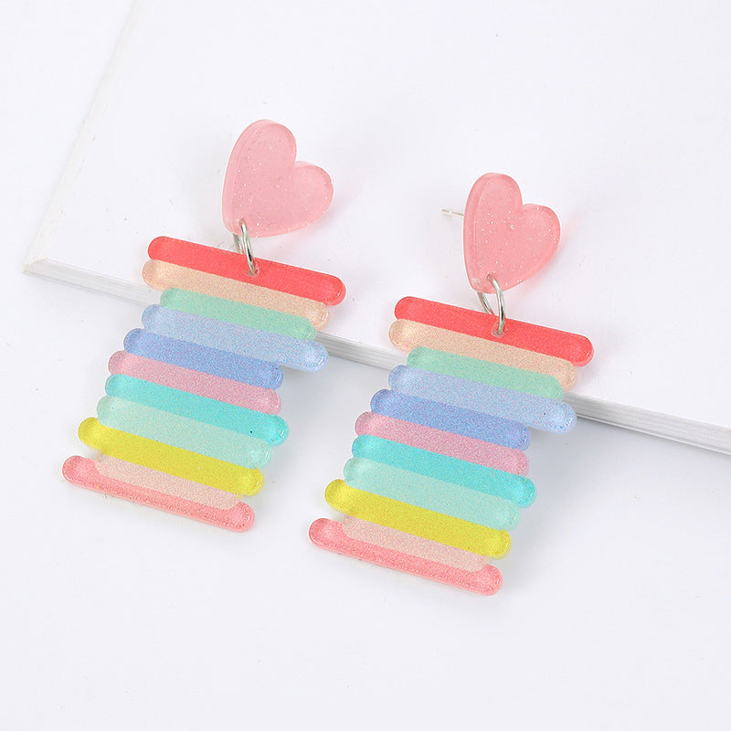 Korean Women's Acrylic Earrings Drop Shape Jewelry