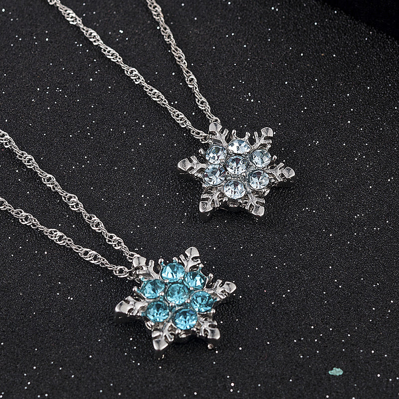 Zircon Snowflake Necklace Pendant