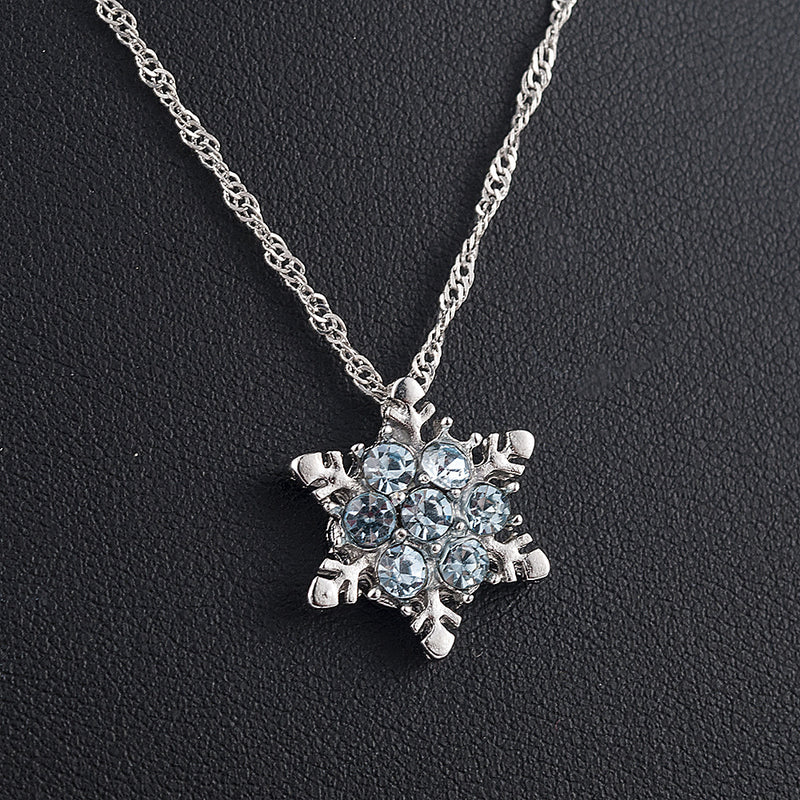 Zircon Snowflake Necklace Pendant