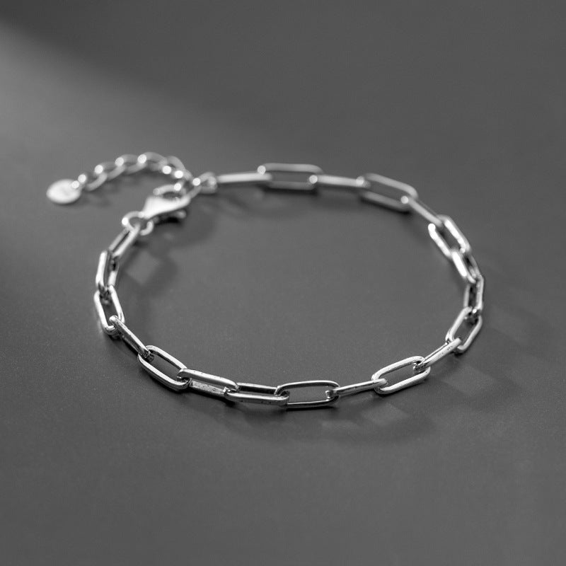 S925 Simple Japanese and Korean Style Chain Silver Bracelet