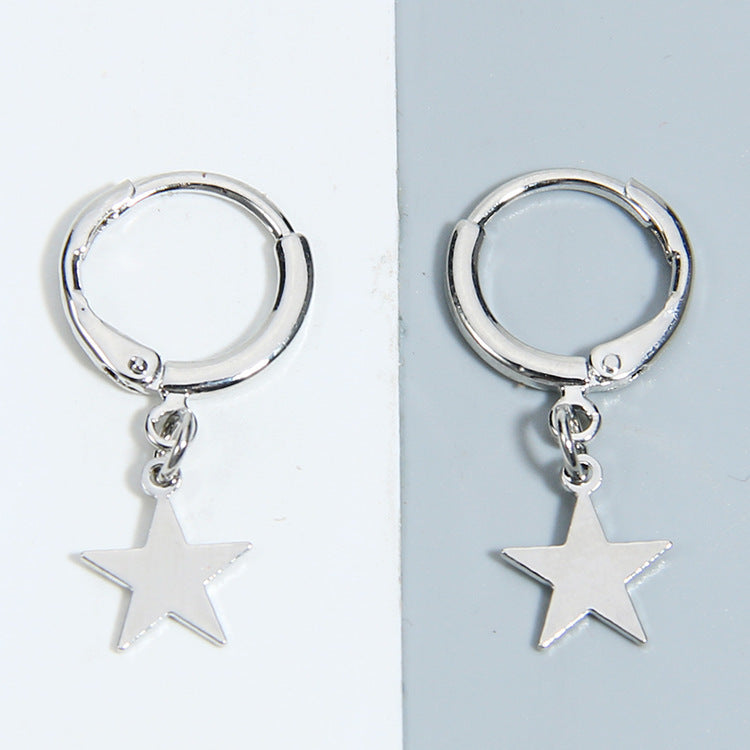 Star moon earrings