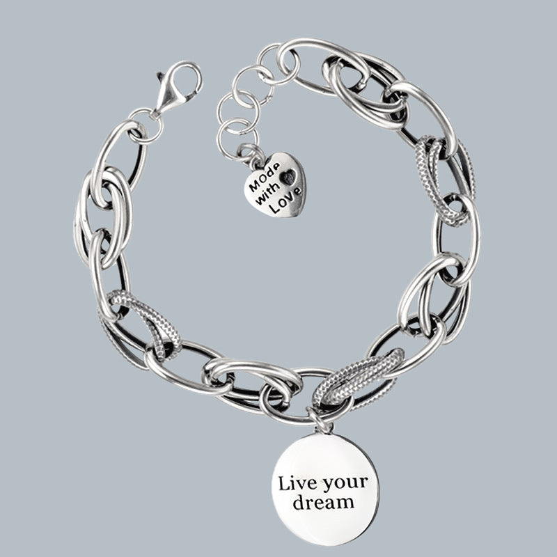 Adjustable Bracelet Female Letters Love Heart Shape