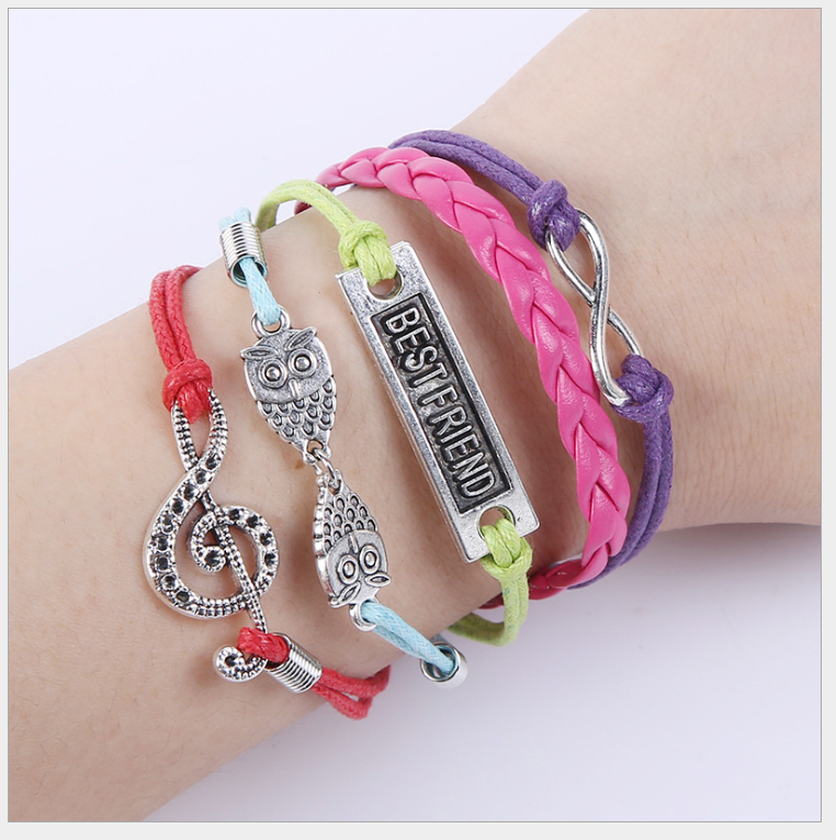 European and American big-name multi-layer woven bracelet bracelet rope