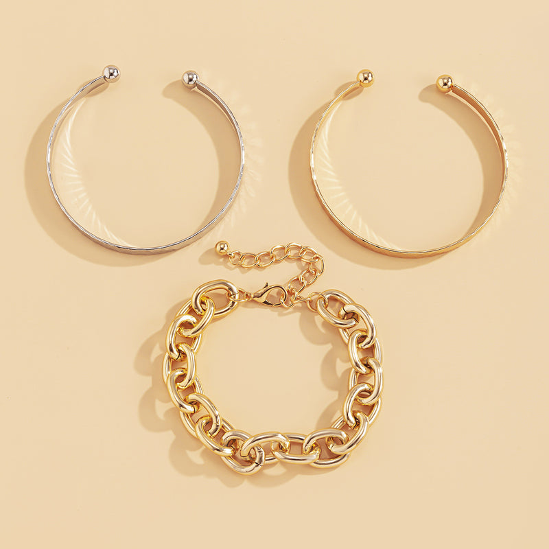 Retro Fashion Hollow Chain Bracelet Women