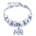 Zinc Alloy Openable Diamond Round Bead Bangle