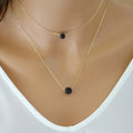 Double Lava Necklace, Black Lava Necklace