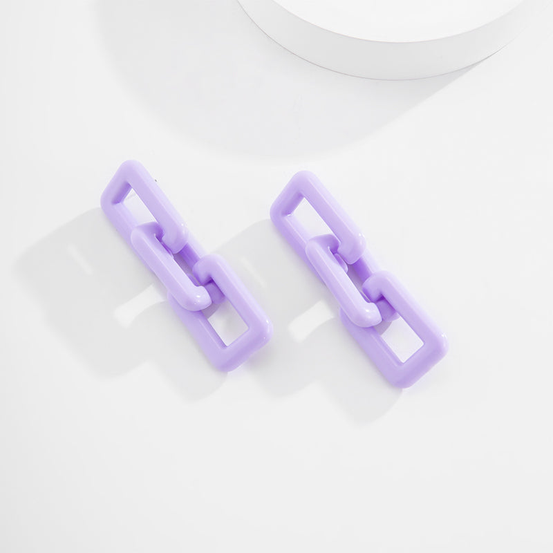 New Exaggerated Geometric Square Acrylic Earrings