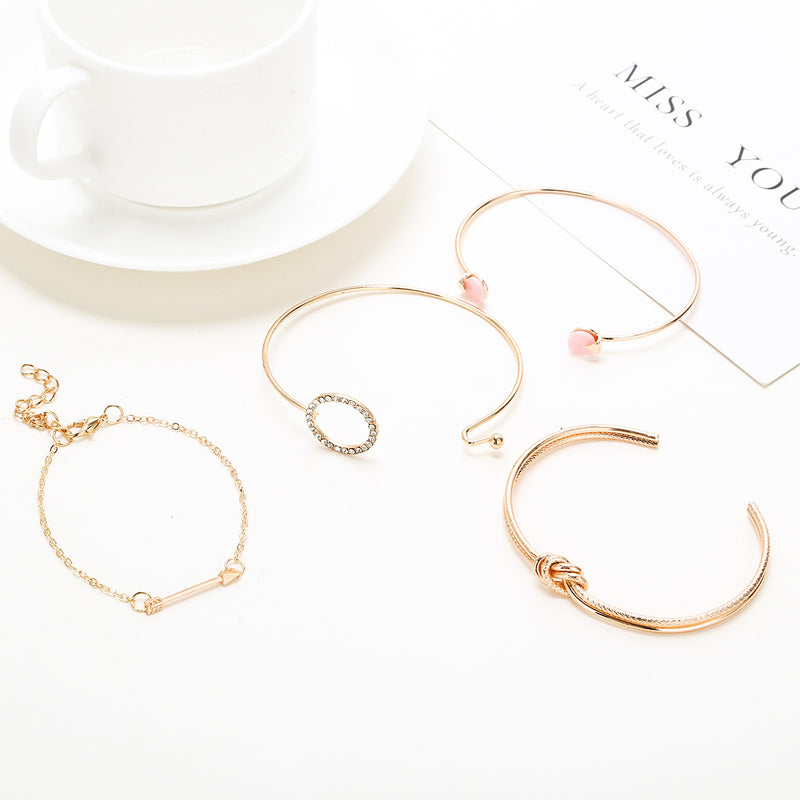 Fashion Round Alloy Arrow Bracelet Four-piece Set
