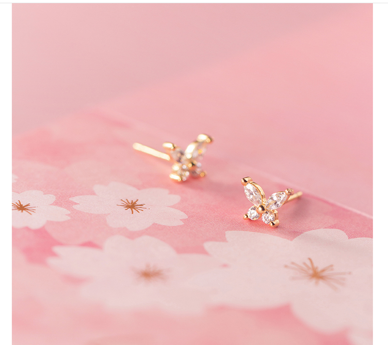 s925 silver butterfly earrings