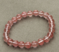 Natural Pink Powder Crystal Gemstone with 7 Chakra Beaded Bracelet