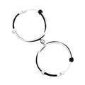 Two-tone Milanese rope couple bracelet