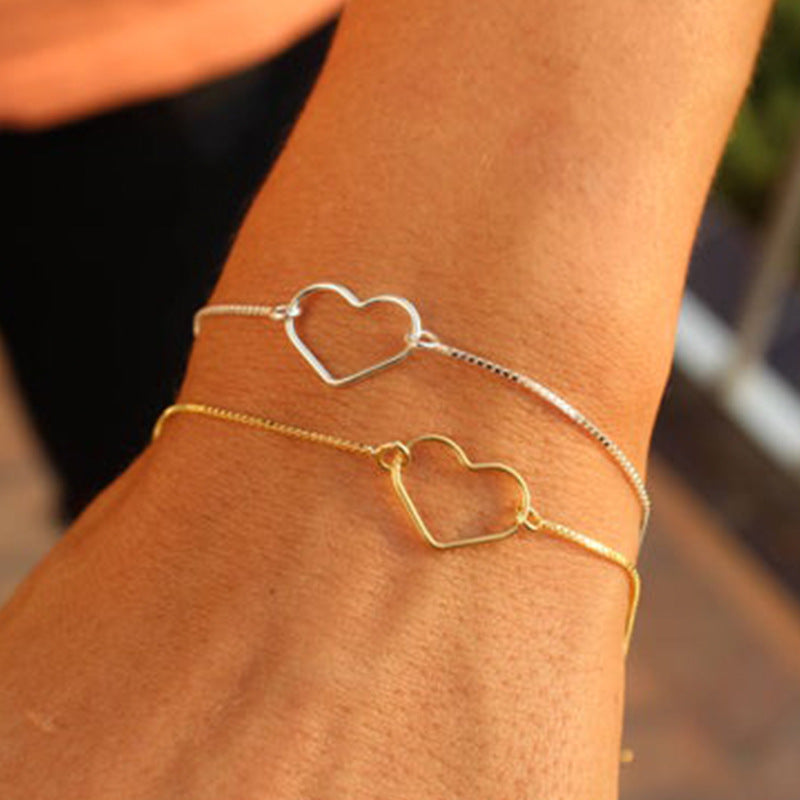 Alloy Peach Heart Bracelet