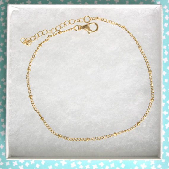 Copper Bead Chain Anklet