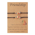 Women's Fashion Rainbow Drip Butterfly Shaped Hand Braided Bracelet