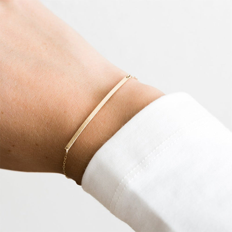Stainless steel 8 - word bracelet bracelet