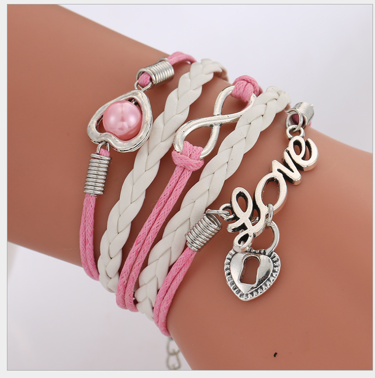 European and American big-name multi-layer woven bracelet bracelet rope