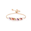 Adjustable European And American Colorful Diamond Zircon Bracelet Crystal Bracelet Lady