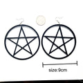 577E earrings acrylic nightclub style exaggerated super large European and American popular five-pointed star five-pointed star round jewelry factory