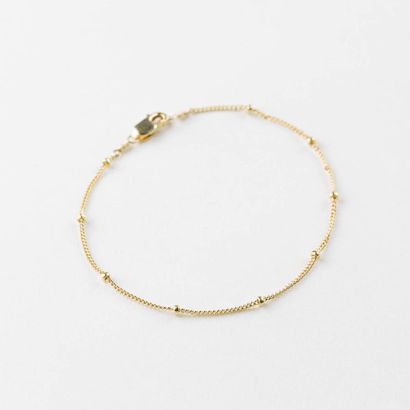 Simple bead chain anklet