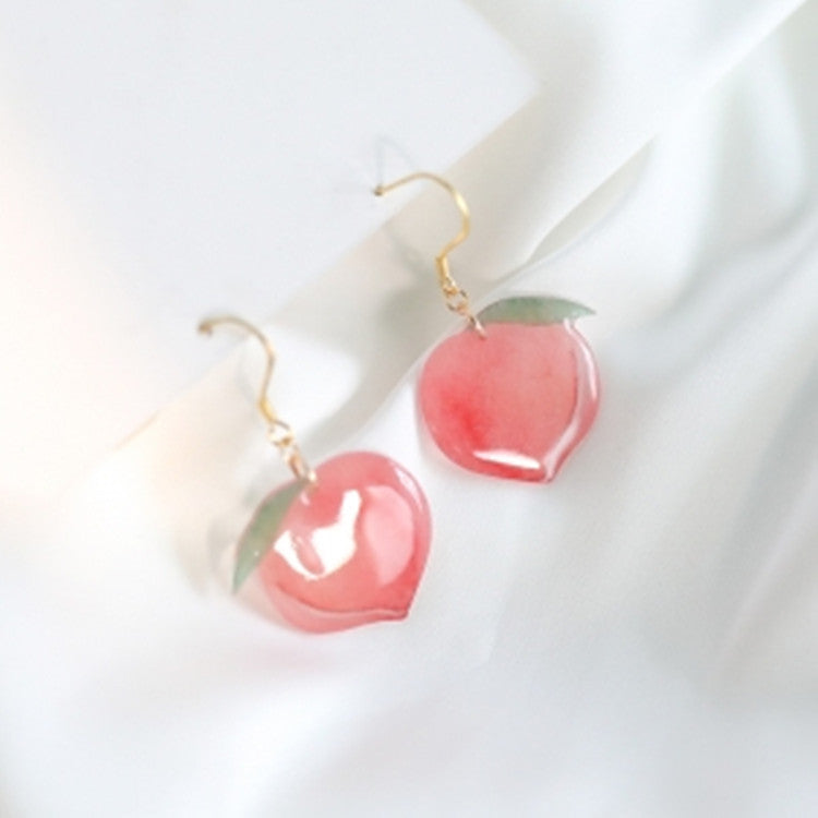 Pink peach cute acrylic earrings