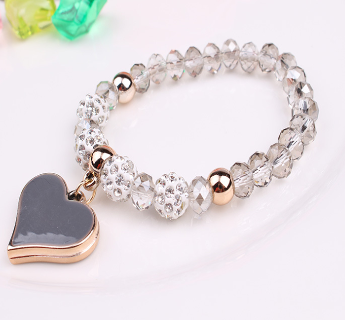 Elastic Crystal  Bracelet & Bangle Heart Bracelets