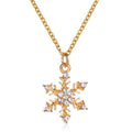 Pick heart snowflake christmas tree necklace