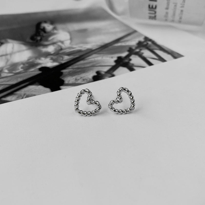 Korean Ins Personality Wild Geometric Love Ear Studs