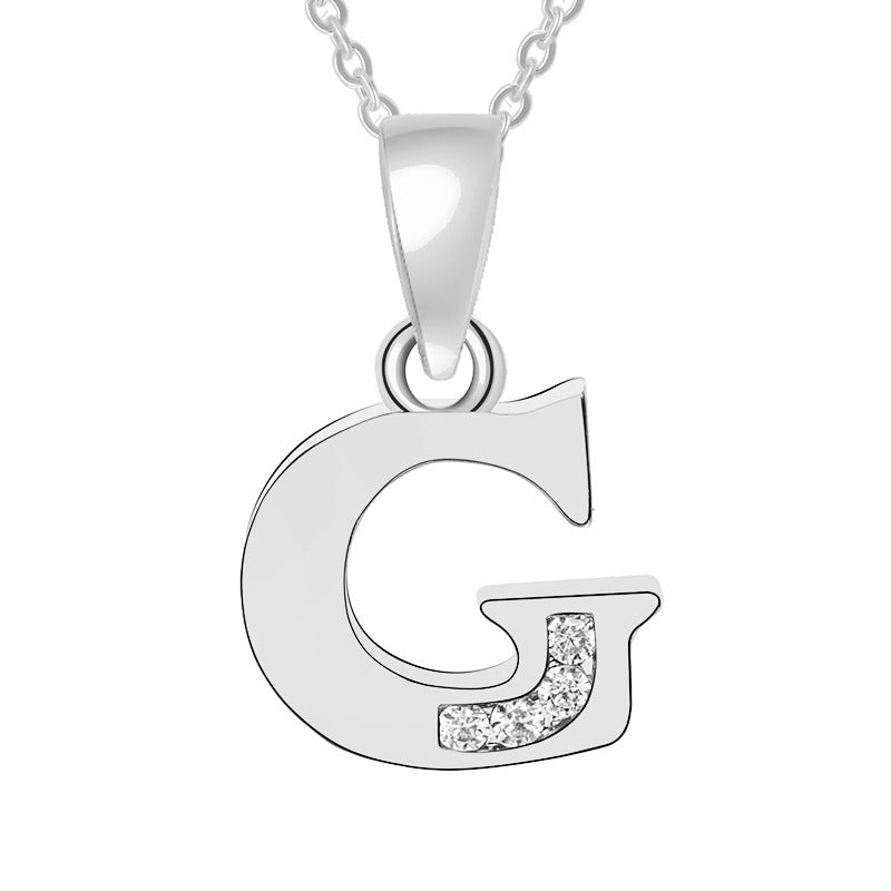 Europe and the United States 26 English alphabet fashion high-grade diamond necklace accessories