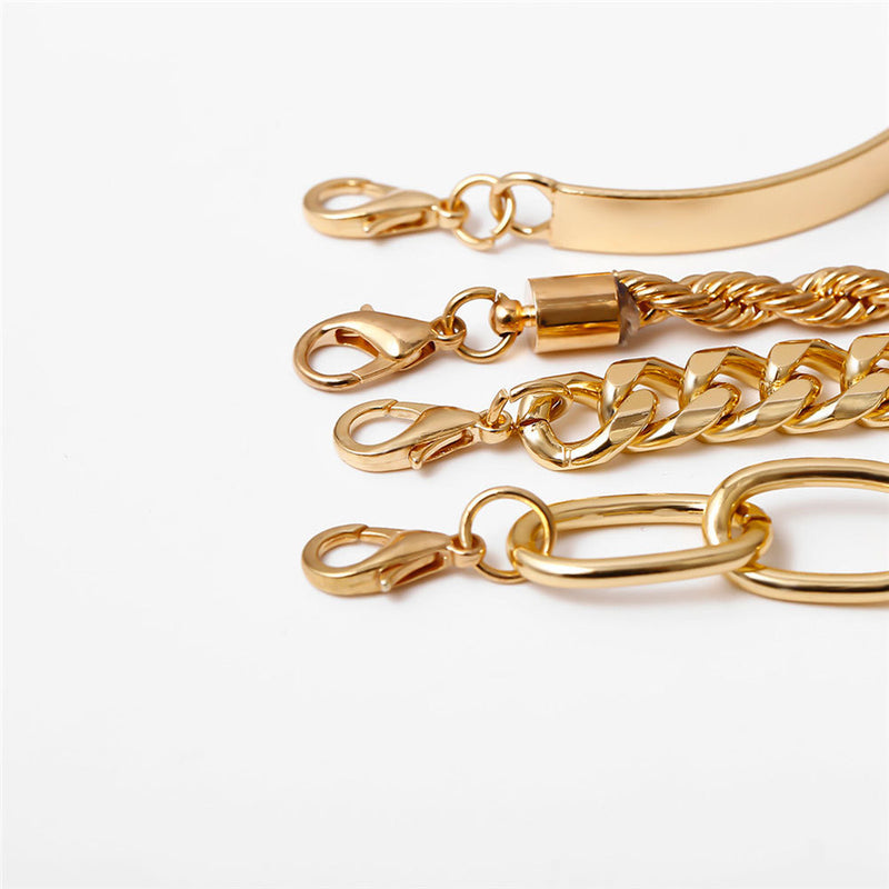 Punk metal twisted rope chain