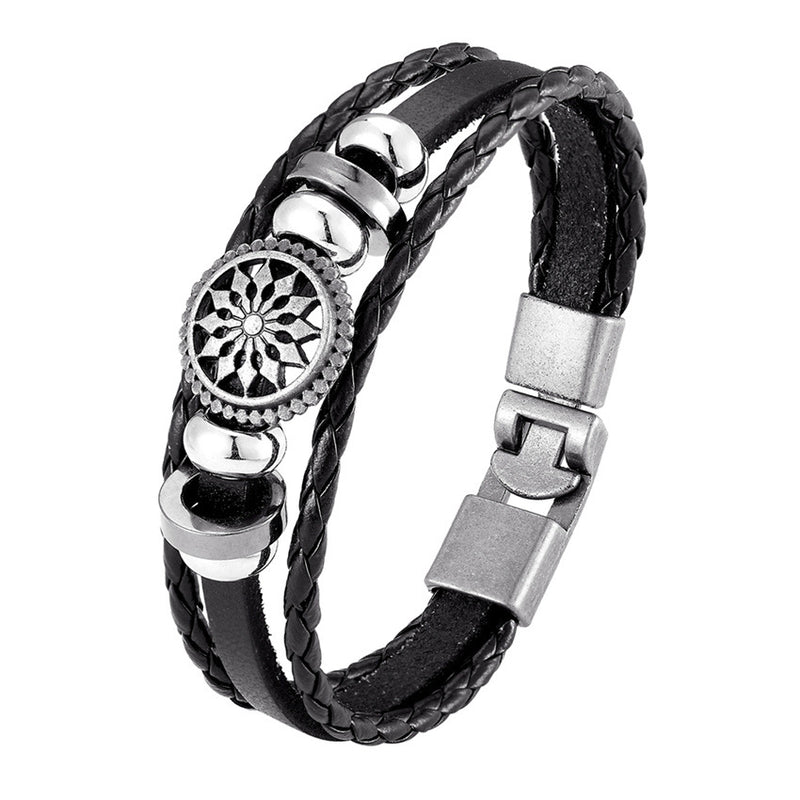Men's all-match leather bracelet