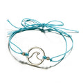 Beach Turtle Compass Handmade Double Round Bracelet