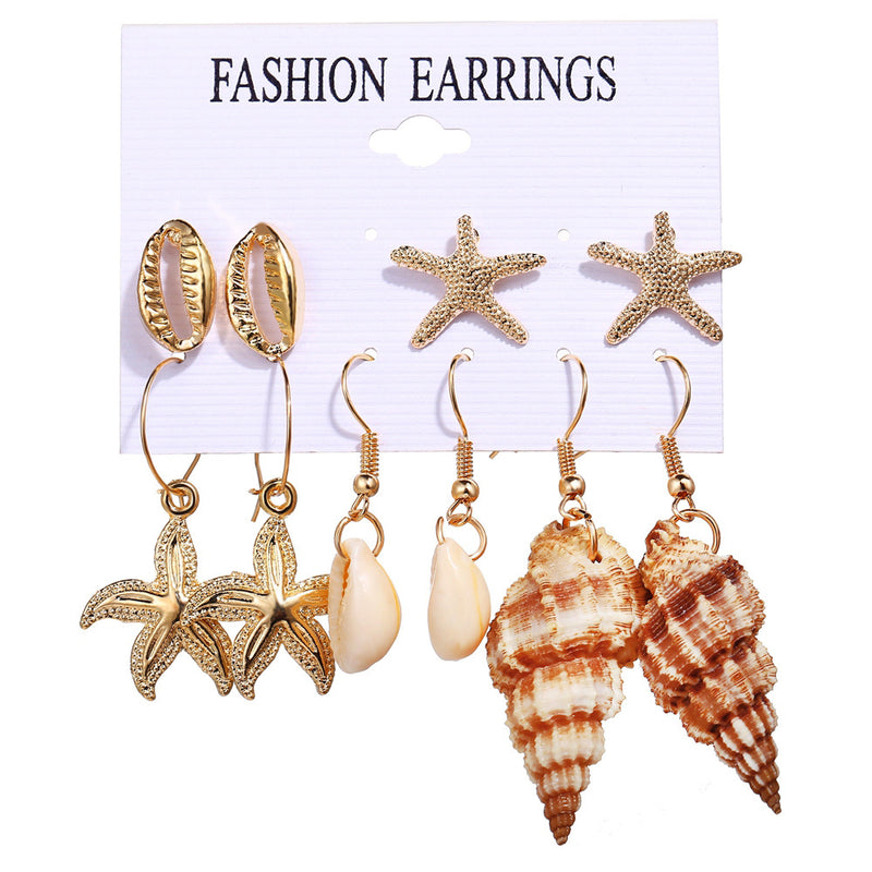 Shell Scallop Earring Set