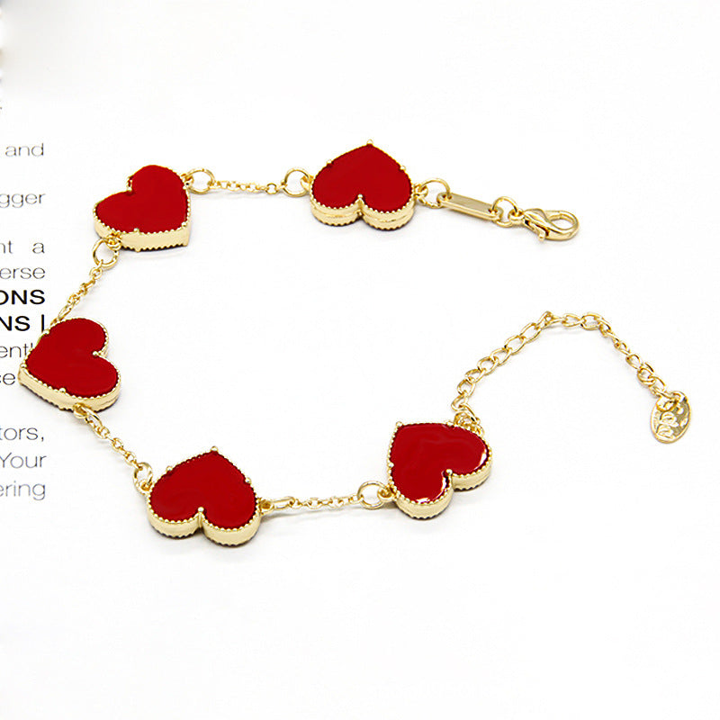 Double Sided Butterfly Heart Bracelet Fashion Bracelet