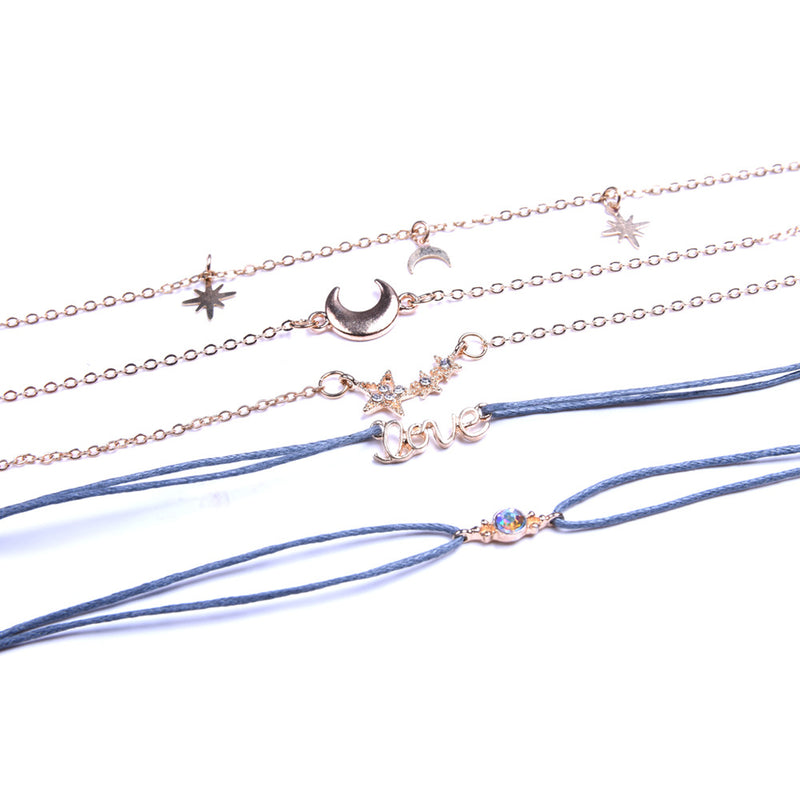 Star Moon Personality Pendant Bracelet